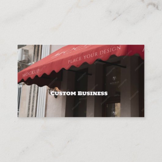 Aangepaste luifels en luifels Verkoop Installatie Visitekaartje (Achterkant)