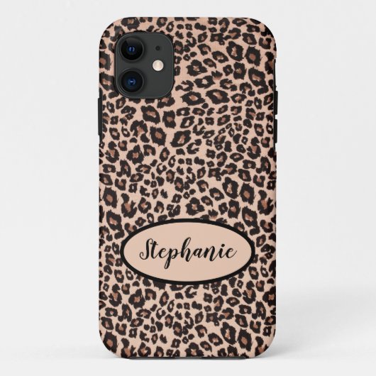 Aangepaste Luipaard Dierprint Mobiele Telefoon Hoe Case-Mate iPhone Case (Achterkant)