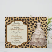 Aangepaste luipaard drukbridale doucheruimten kaart (Staand voorkant)