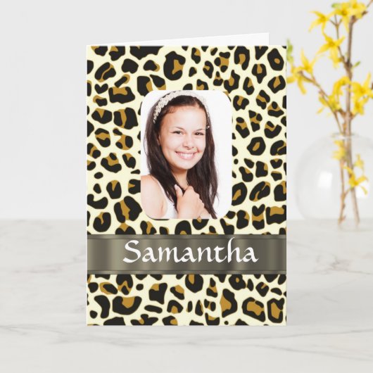 Aangepaste luipaard kaart (Gele Bloem)