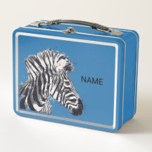 Aangepaste lunchbox met deze Punk Zebra Print