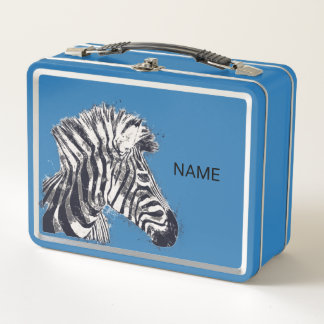 Aangepaste lunchbox met deze Punk Zebra Print