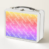 Aangepaste lunchbox van kind met regenboogkleurige (Voorkant)