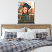 Aangepaste Luxe Confetti Glitter Afstuderen foto Canvas Afdruk (Insitu (Slaapkamer))