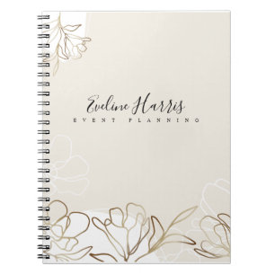Aangepaste luxe die Floral Laptop brandt Notitieboek