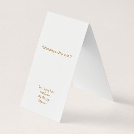 Aangepaste luxe "Gold" witte, verouderde schermkaa Visitekaartjes (Achterkant)