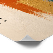 Aangepaste luxe goudnavig abstracte moderne kunst poster (Hoek)