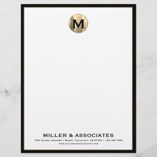Aangepaste Luxe Monogram Business Letterhead Briefhoofd