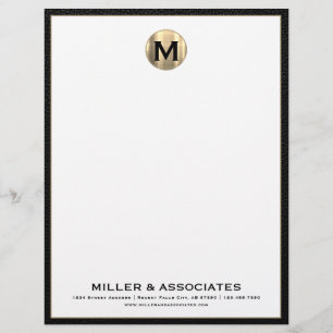 Aangepaste Luxe Monogram Business Letterhead Briefhoofd