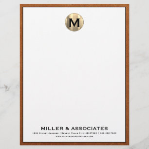 Aangepaste Luxe Monogram Business Letterhead Briefhoofd