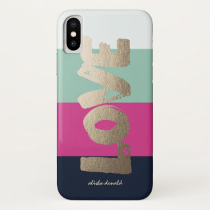 Aangepaste luxe stripes iPhone x hoesje