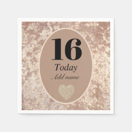 Aangepaste luxe velvet verjaardagsluiers 16e servet