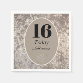 Aangepaste luxe velvet verjaardagsluiers 16e servet