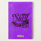 Aangepaste luxe zwarte damesplank planner (Achterkant)