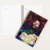 Aangepaste luxe zwarte damesplank planner (Display)