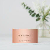 Aangepaste luxebrons metaalfolie visitekaartje (Staand voorkant)