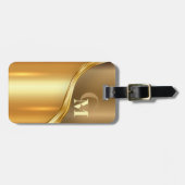Aangepaste Luxury look Modern Golden Bagagelabel (Voorkant horizontaal)