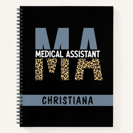 Aangepaste MA Medical Assistant-lade afdrukken Notitieboek (Voorkant)