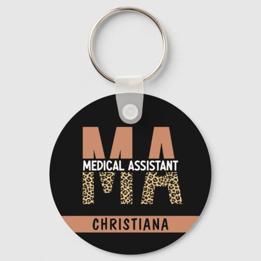 Aangepaste MA Medical Assistant-lade afdrukken Sleutelhanger (Voorkant)
