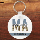 Aangepaste MA Medical Assistant-lade afdrukken Sleutelhanger (Voorkant)