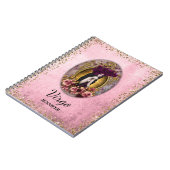 Aangepaste  Maagd Roze Goud Glitter Notitieboek (Linkerzijde)