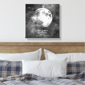 Aangepaste Maan Fase Print Bruiloft Monogram (Insitu (Slaapkamer))