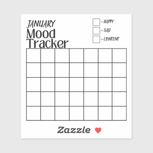 Aangepaste maand & stemming | Mood Tracker Sticker (Vel)