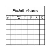 Aangepaste maandelijkse agenda planner 	rubberstempel (Afrduk)