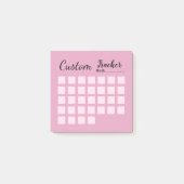 Aangepaste maandelijkse gewoonte van tracker met z post-it® notes (Voorkant)