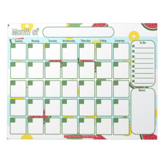 Aangepaste maandelijkse planner | ananaswatermeloe notitieblok