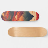 Aangepaste maanlicht berg waterverf skateboard (Horizontaal)