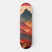 Aangepaste maanlicht berg waterverf skateboard (Voorkant)