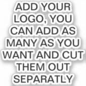 AANGEPASTE MAASWIJDTE ETIKETTERS STICKER (Voorkant)