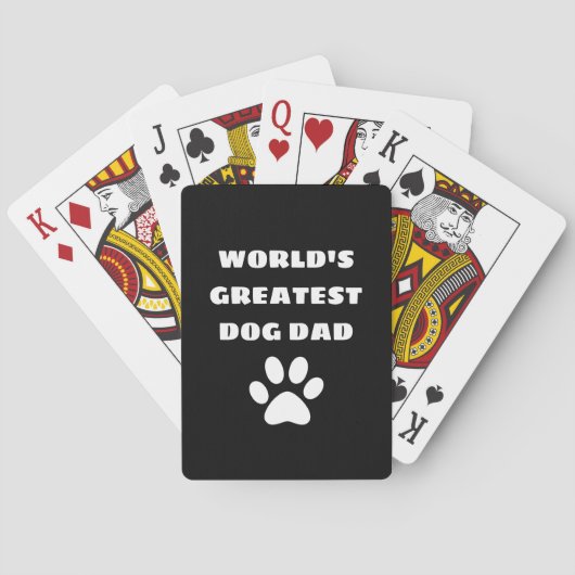 Aangepaste maatstekst van de grootste hond van de  pokerkaarten (Achterkant)