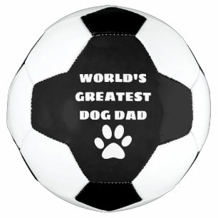 Aangepaste maatstekst van de grootste hond van de  voetbal