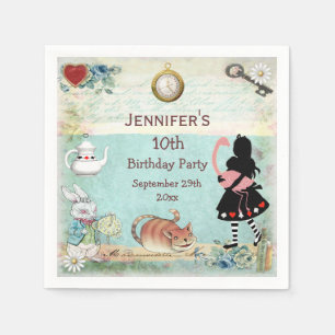 Aangepaste Mad Hatter Birthday Party Servet