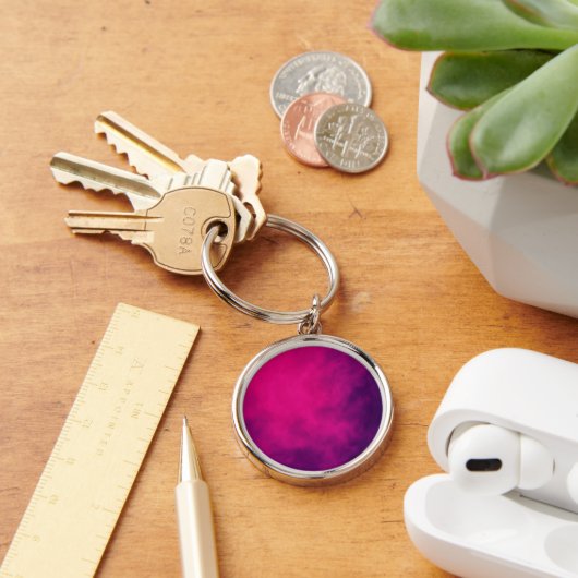 Aangepaste Magenta Gradiënt Sleutelhanger (Bureau)