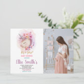 Aangepaste magische Baby-feestuitnodiging Kaart (Staand voorkant)