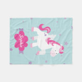 Aangepaste magische Unicorn Fleece Blanket Deken (Voorkant (Horizontaal))