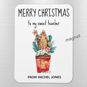 Aangepaste magneet Sweet Teacher Vrolijk Kerstfees