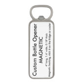 Aangepaste magneetflesopener magnetische flesopener (Voorkant Verticaal)