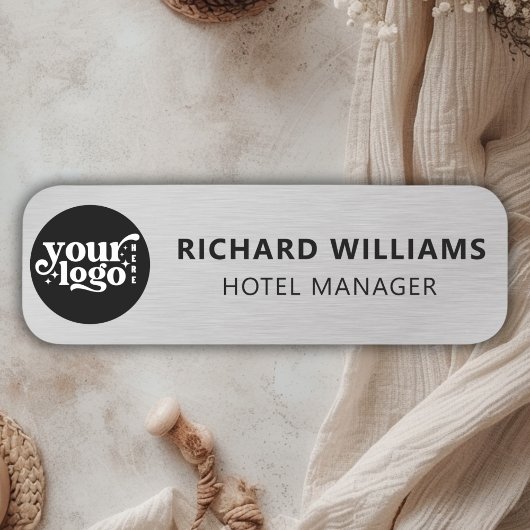 Aangepaste magnetisch | Veiligheidspin Faux Silver Naamplaatje