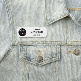 Aangepaste magnetische naamkaart met logo – speld naamplaatje