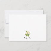 Aangepaste Magnolia Schildering Streep Preppy Bedankkaart (Voorkant)