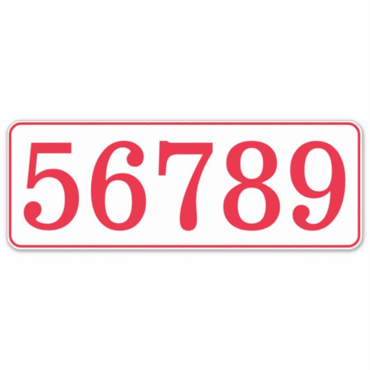 Aangepaste mailbox huisnummer sjabloon vinyl stick sticker (Voorkant)