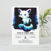 Aangepaste Majestic Cat Verjaardag Kaart (Staand voorkant)