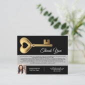 Aangepaste makelaar Bedankt voor de klant Briefkaart (Staand voorkant)