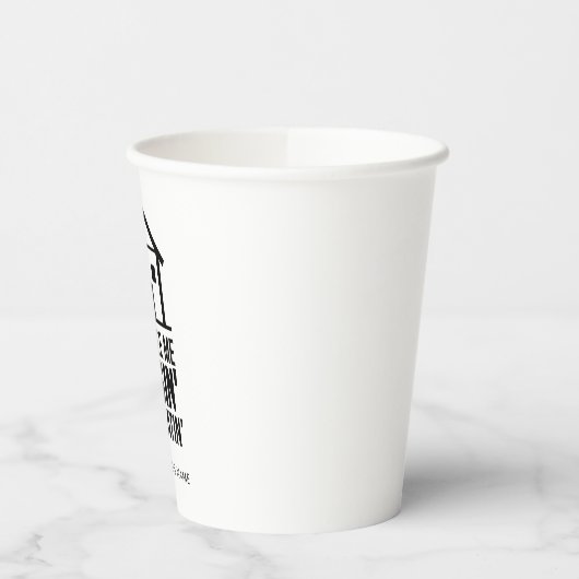 Aangepaste makelaar Bedrijfsnaam elke kleur Papieren Bekers (Links)