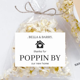 Aangepaste makelaar Open House Housewarming Party  Rechthoekige Sticker