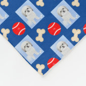 Aangepaste Malshi Blue Fleece Blanket (Hoek)